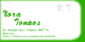 nora tompos business card